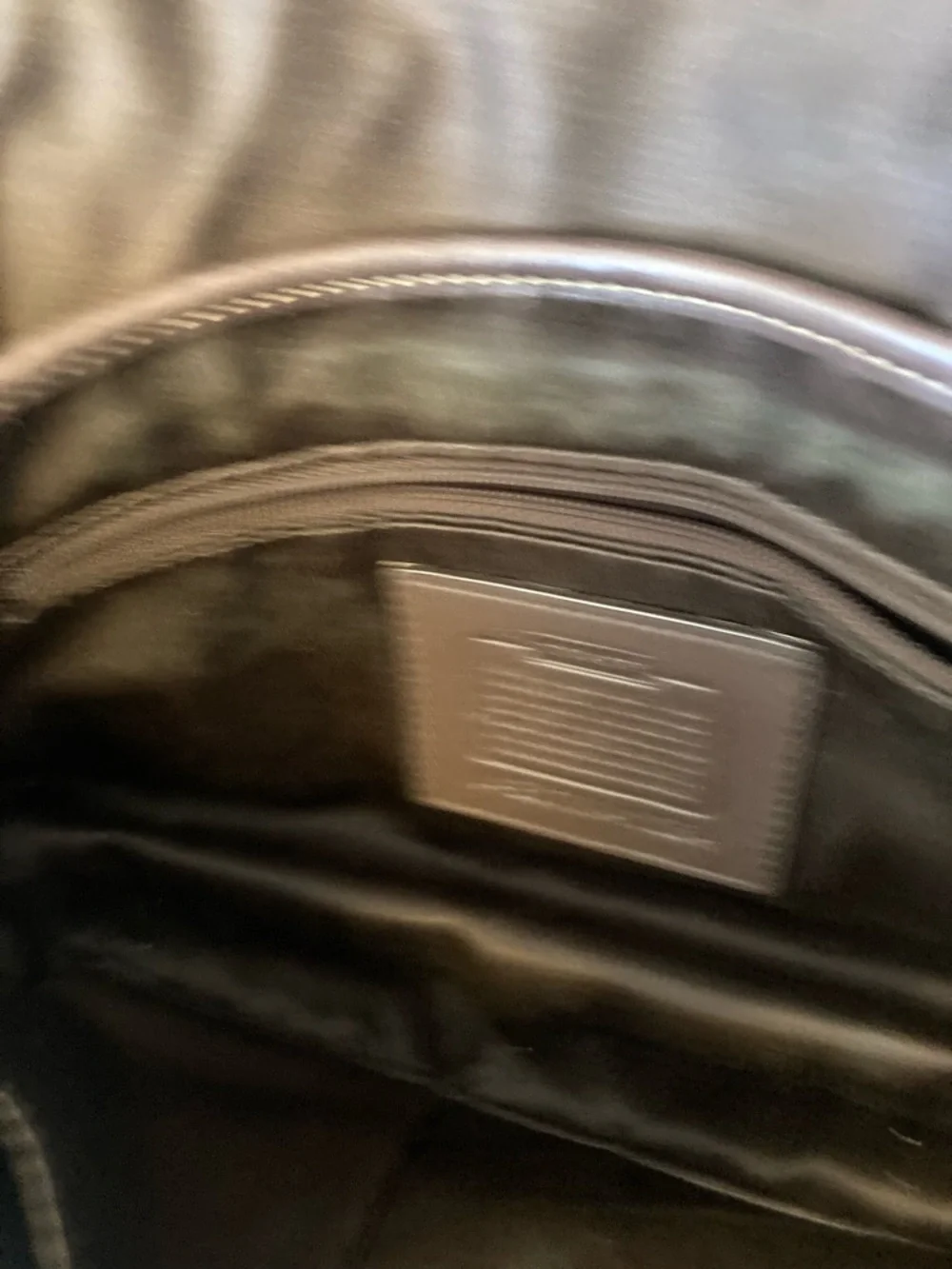 COACH Chocolate Brown/Taupe East West Messenger Leather Bag - Picture 8 of 10